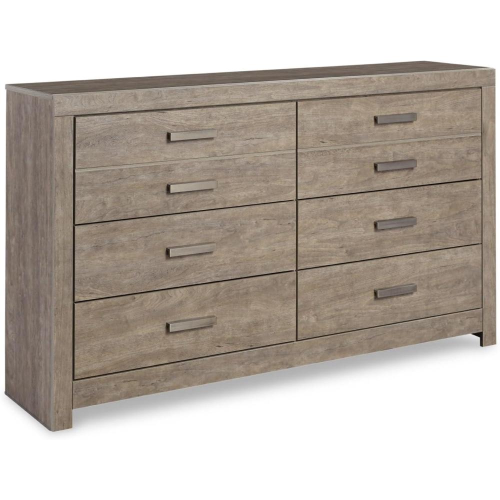 imageSignature Design by Ashley Culverbach Coastal 6Drawer Dresser and Mirror with AntiTipping Restraint Gray6 Drawer Dresser