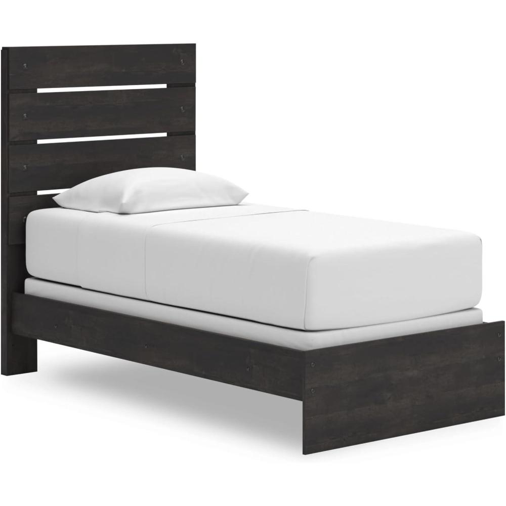 imageSignature Design by Ashley Delmorta Rustic Panel Bed Foundation or Box Spring Needed Full GrayPanel Bed