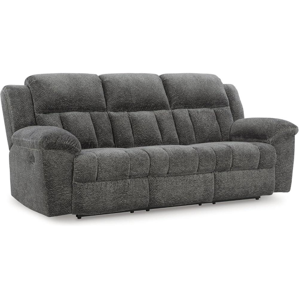 imageSignature Design by Ashley Frohn Contemporary Manual Reclining Sofa GrayGrey