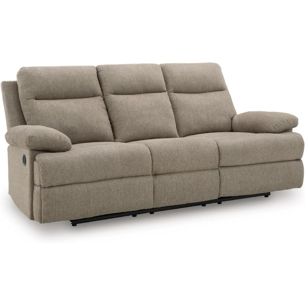 imageSignature Design by Ashley Frohn Contemporary Manual Reclining Sofa GrayMocha