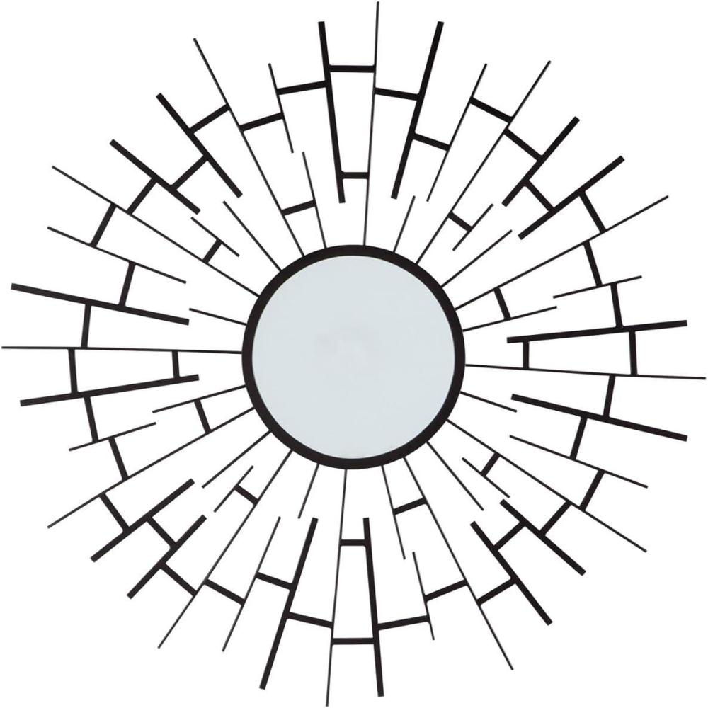 imageSignature Design by Ashley Garrenworth Contemporary Wall Mounted Accent Mirror with Metal Frame Black