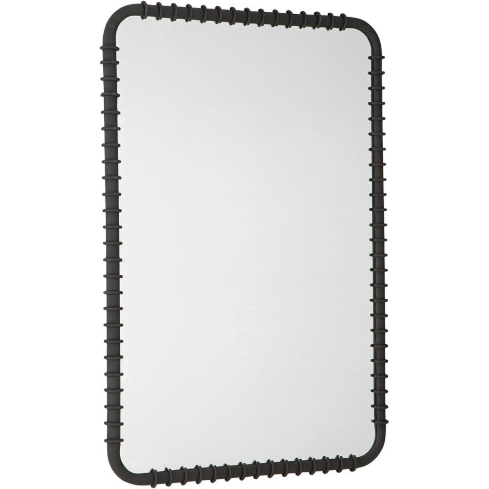 imageSignature Design by Ashley Judlow Contemporary Accent Mirror with Metal Frame Black