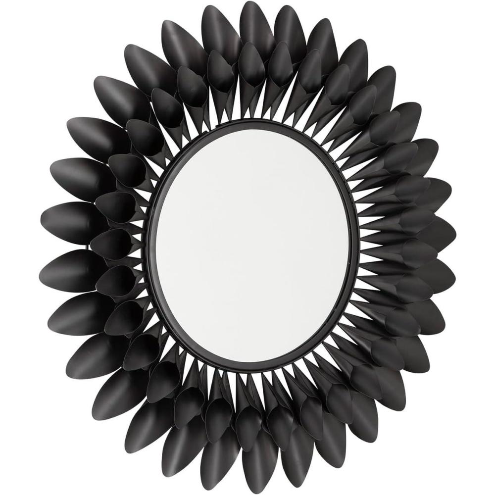 imageSignature Design by Ashley Ryenmour Contemporary Accent Mirror with Metal Frame Dark Brown