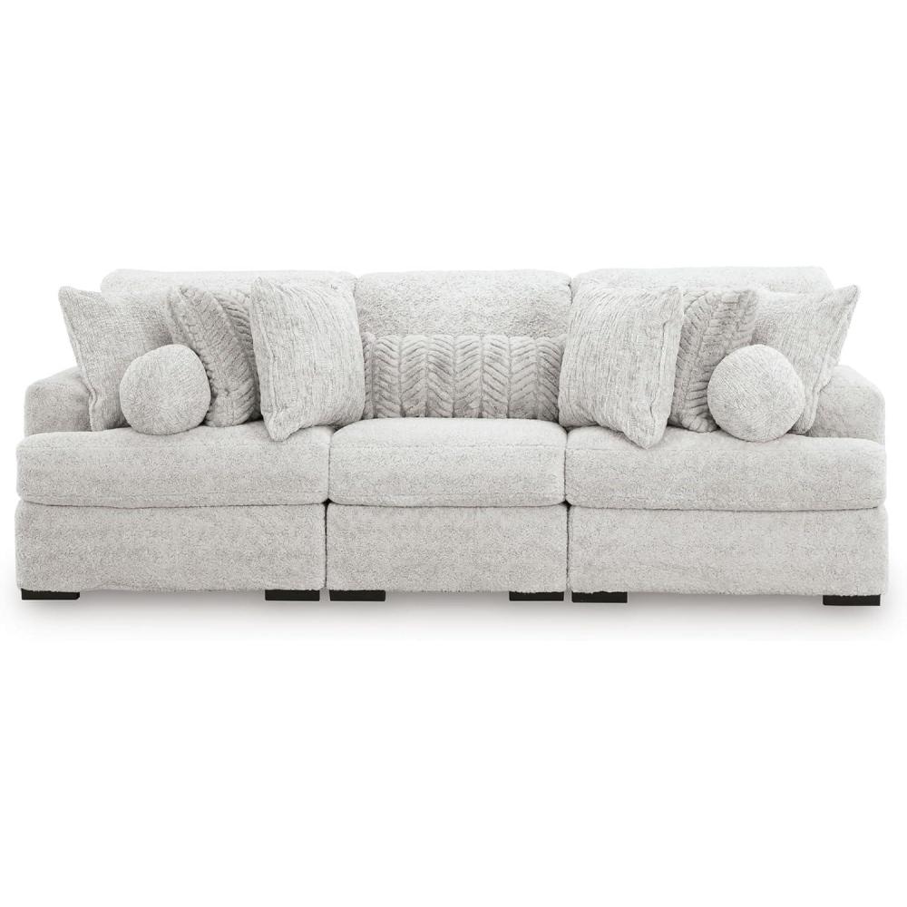 imageSignature Design by Ashley Snodoodle Straight Contemporary 3Piece Sectional with Removable Cushion and Reversible Cushion White3Piece Sectional
