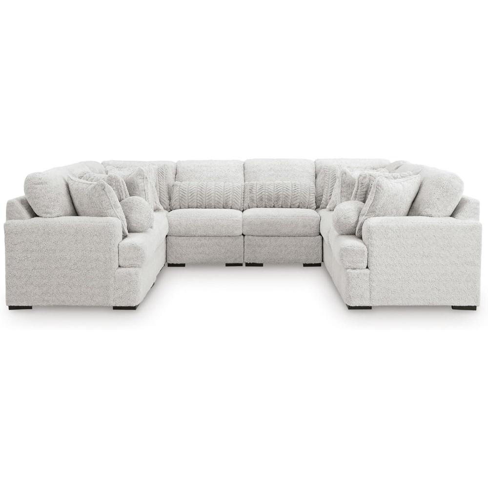 imageSignature Design by Ashley Snodoodle Straight Contemporary 3Piece Sectional with Removable Cushion and Reversible Cushion White8Piece Sectional