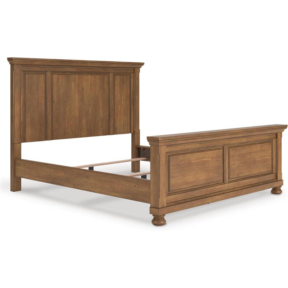 imageSignature Design by Ashley Vandenmore Traditional Panel Storage Bed Foundation or Box Spring Not Needed Queen Dark BrownCalifornia King Panel Bed