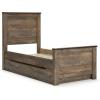 Twin Panel Bed with 1 Large Storage Drawer