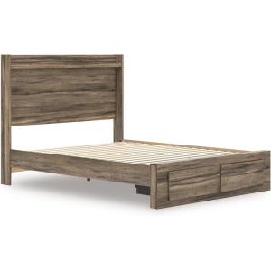 Signature Design by Ashley Baystorm Contemporary 6-Drawer Dresser and Mirror with Anti-Tipping Restraint, Light Brown(Queen)