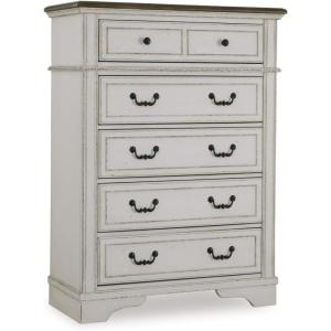 Signature Design by Ashley Brinxton Urban Smooth-Gliding 7-Drawer Dresser and Mirror with Safety Stop, Gray(Two-tone)