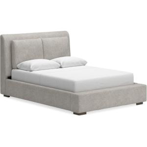 Signature Design by Ashley Cabalynn Casual Queen Upholstered Bed, Foundation or Box Spring Needed, Beige(Queen Upholstered Bed)