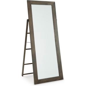 Signature Design by Ashley Dirkins Casual Solid Wood Framed Full Length Floor Mirror, Dark Brown