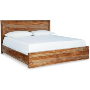 Signature Design by Ashley Dressonni Contemporary King Panel Bed, Foundation or Box Spring Needed, Brown(California King Panel Bed)