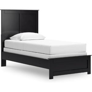 Signature Design by Ashley Maribel Transitional Queen Panel Bed, Foundation or Box Spring Needed, Black(Black)