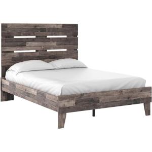 Signature Design by Ashley Neilsville Casual Queen Panel Platform Bed, Foundation or Box Spring Not Needed, Gray(Multi Gray)