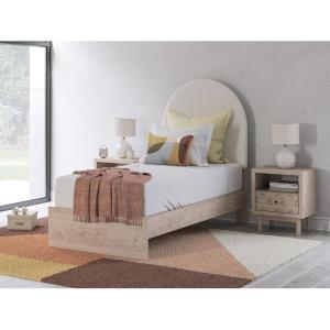 Signature Design by Ashley Shapella Contemporary 6-Drawer Dresser and Mirror with Anti-Tipping Restraint, Beige(Tan)