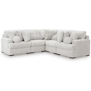 Signature Design by Ashley Snodoodle Straight Contemporary 3-Piece Sectional with Removable Cushion and Reversible Cushion, White(5-Piece Sectional)