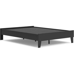 Signature Design by Ashley Socalle Contemporary Panel Platform Bed, Foundation or Box Spring Not Needed, Queen, Beige(Black)