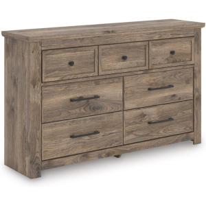 Signature Design by Ashley Stanziford Casual 7-Drawer Dresser with Wood Finish, Dark Brown