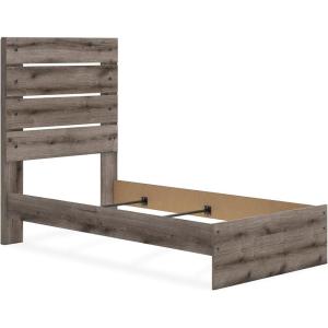 Signature Design by Ashley Urbanoore Rustic Panel Bed, Foundation or Box Spring Needed, Queen, Gray(Panel Bed)