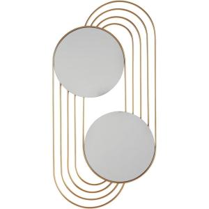 Signature Design by Ashley Warrenley Contemporary Wall Mounted Accent Mirror with Metal Frame, Metallic