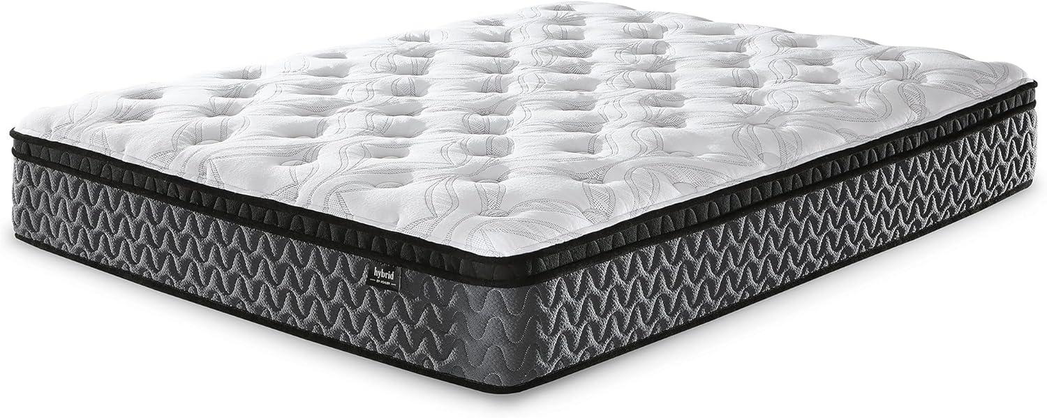 imageSignature Design by Ashley 12 Inch Pocketed Hybrid Medium Gel Memory Foam Mattress for Pressure Relief Lumbar Support and Temperature Regulating FullFull Mattress