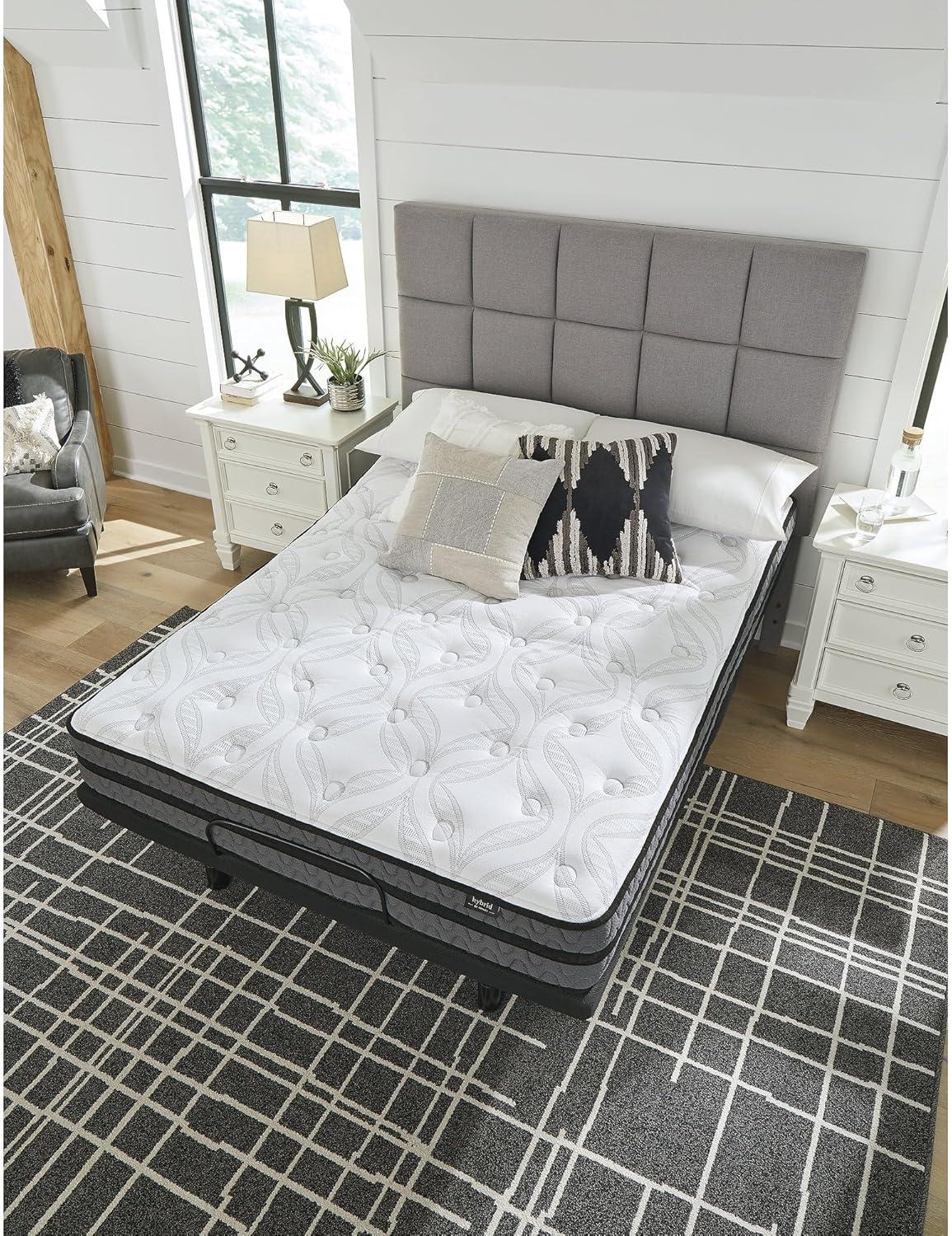 imageSignature Design by Ashley 12 Inch Pocketed Hybrid Medium Gel Memory Foam Mattress for Pressure Relief Lumbar Support and Temperature Regulating FullQueen Mattress