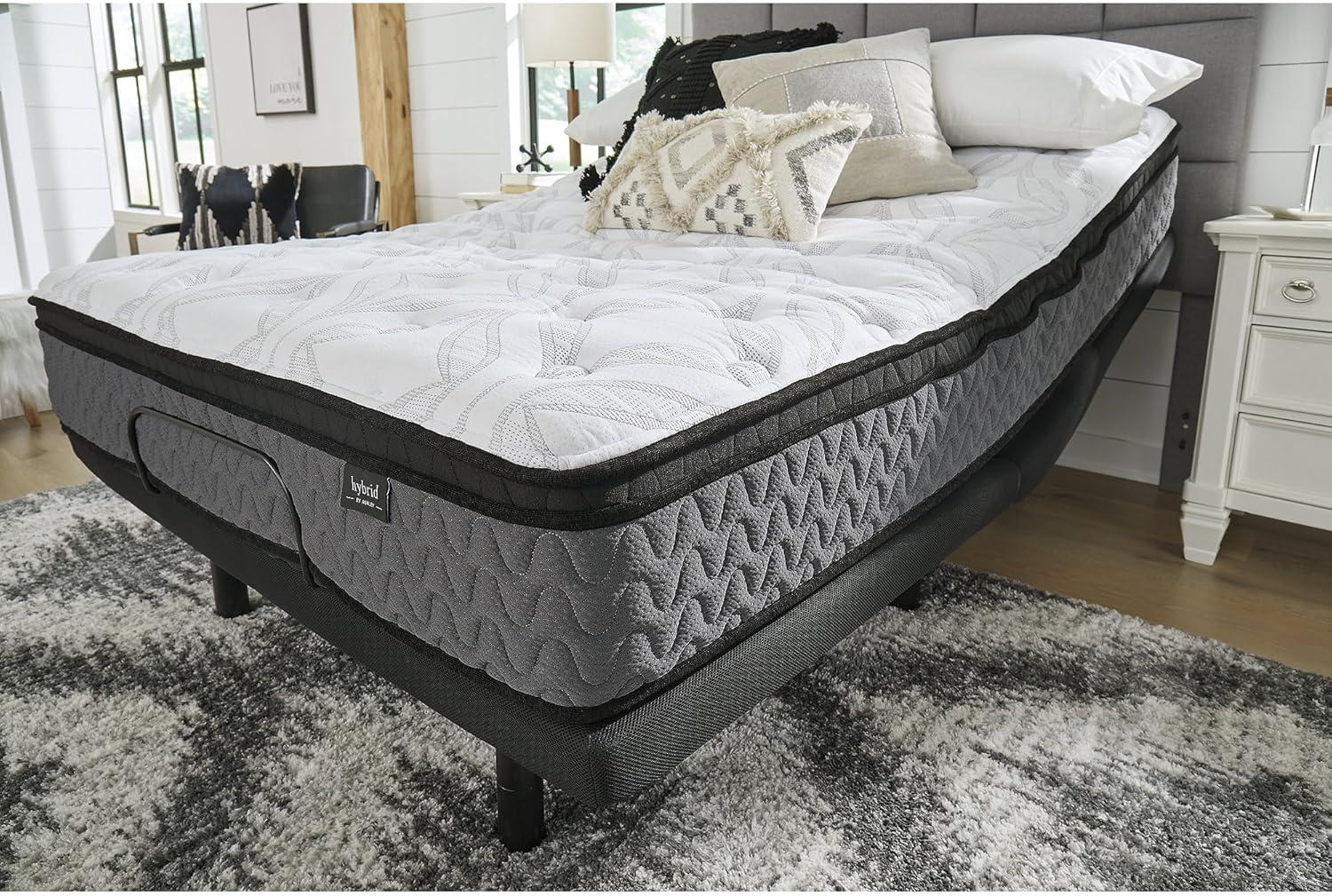 imageSignature Design by Ashley 12 Inch Pocketed Hybrid Medium Gel Memory Foam Mattress for Pressure Relief Lumbar Support and Temperature Regulating FullTwin Mattress