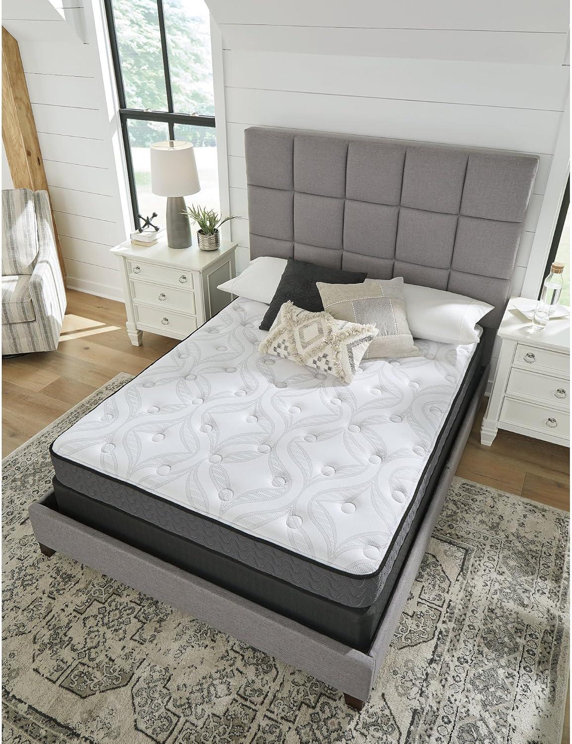 imageSignature Design by Ashley 8 Inch Bonnell Hybrid Firm Mattress for Edge Support FullQueen Mattress