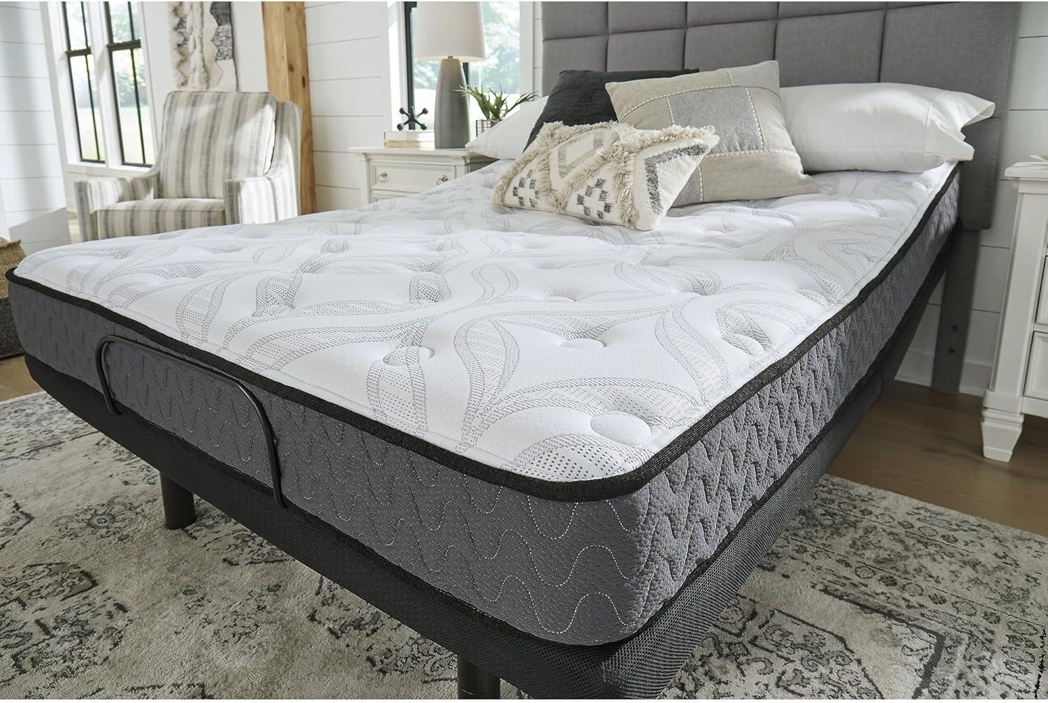 imageSignature Design by Ashley 8 Inch Bonnell Hybrid Firm Mattress for Edge Support FullQueen Mattress