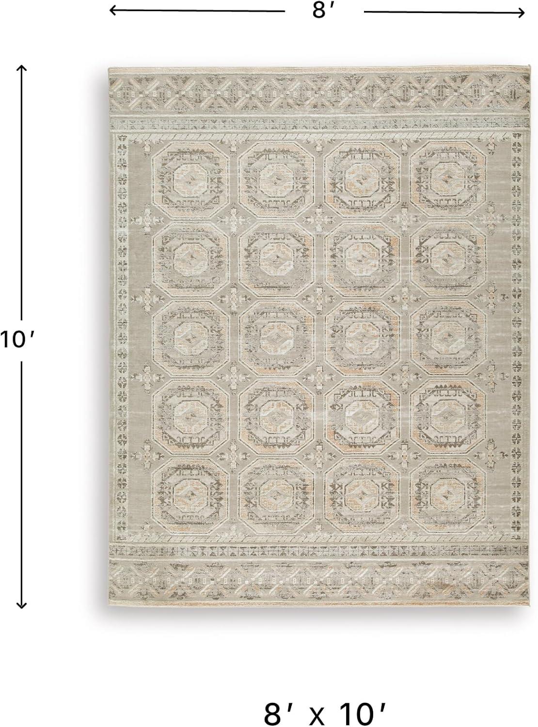 imageSignature Design by Ashley Bachby Classic Indoor Floral Rectangular 5 x 7 Area Rug Brown amp Beige710 x 911 Rectangular