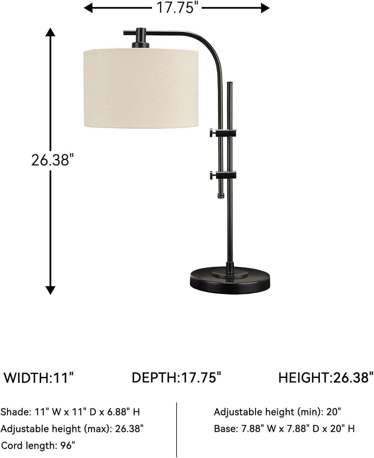 imageSignature Design by Ashley Baronvale 27 Modern Metal Adjustable Table Lamp BlackBlack