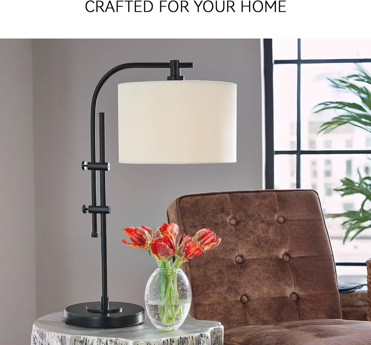 imageSignature Design by Ashley Baronvale 27 Modern Metal Adjustable Table Lamp BlackBlack