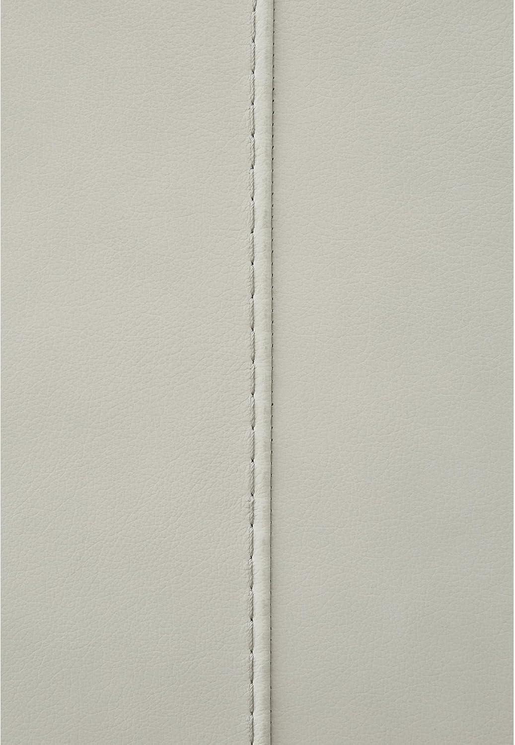 imageSignature Design by Ashley Belziani Contemporary Firmly Cushioned Leather Rectangular Ottoman Dark BrownDark Brown