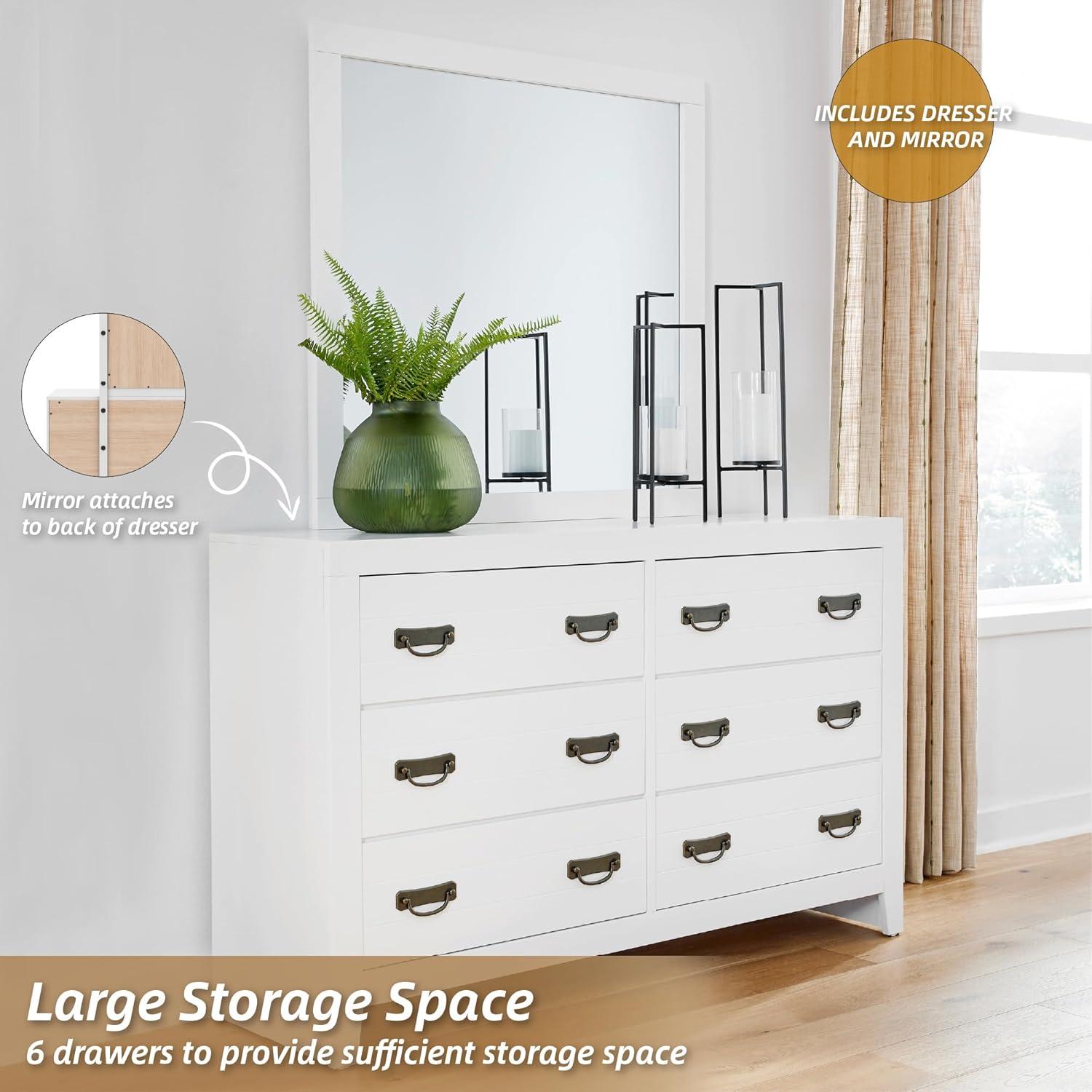 imageSignature Design by Ashley Binterglen Casual Twin Panel Bed Foundation or Box Spring Needed WhiteWhite