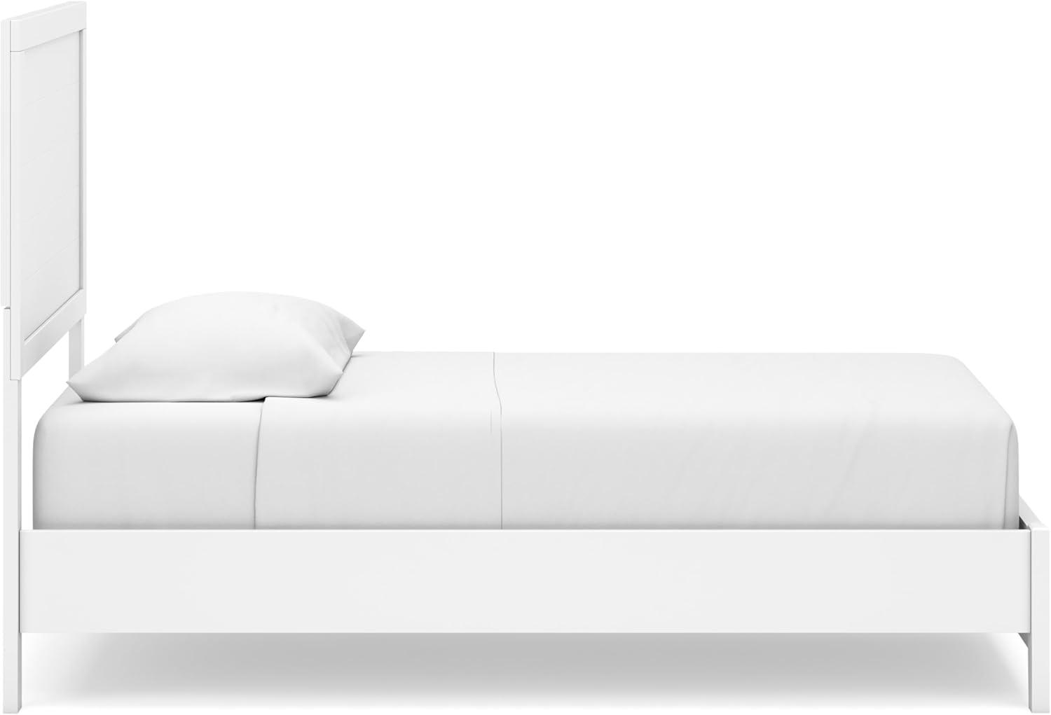 imageSignature Design by Ashley Binterglen Casual Twin Panel Bed Foundation or Box Spring Needed WhiteWhite