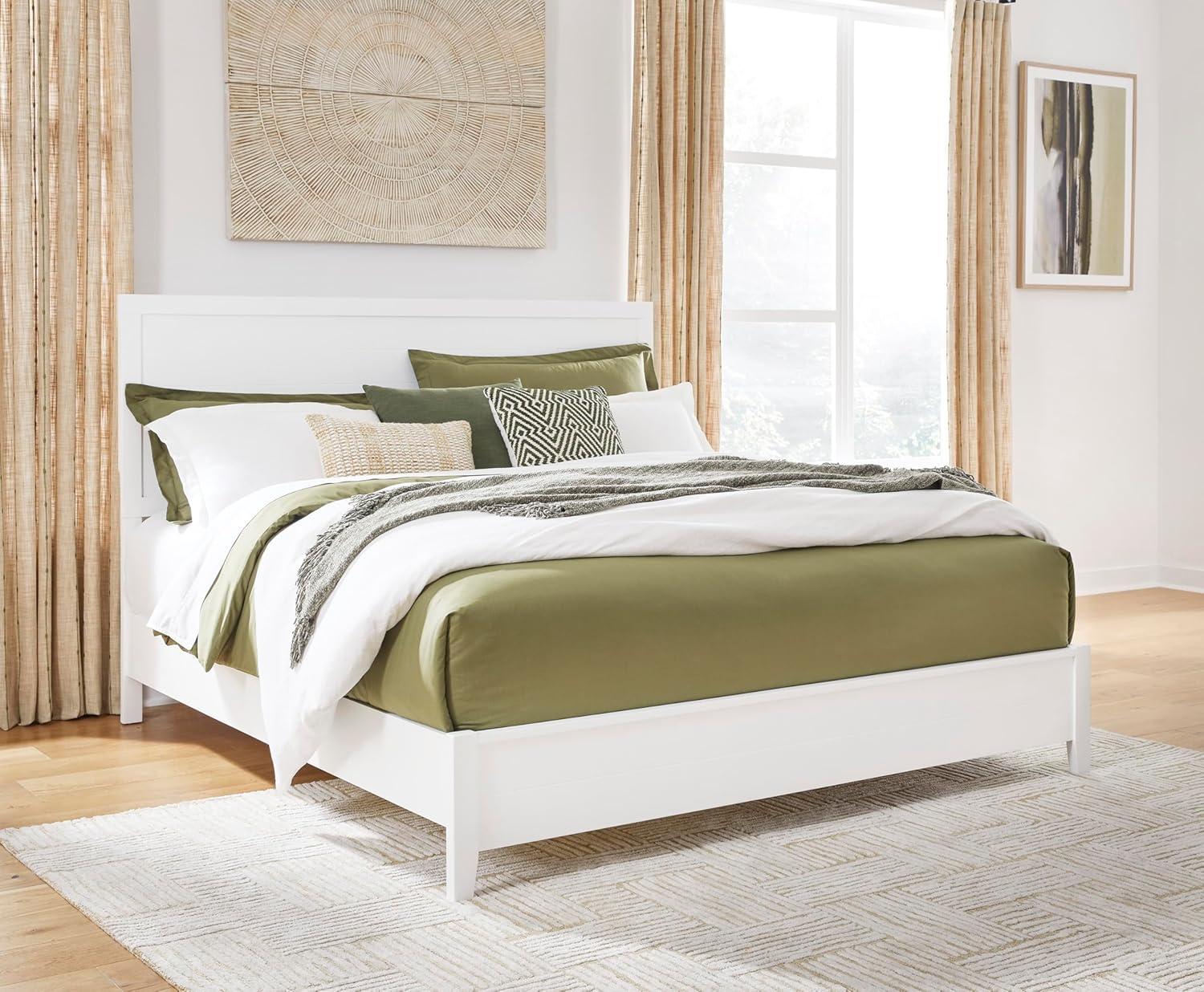 imageSignature Design by Ashley Binterglen Casual Twin Panel Bed Foundation or Box Spring Needed WhiteWhite