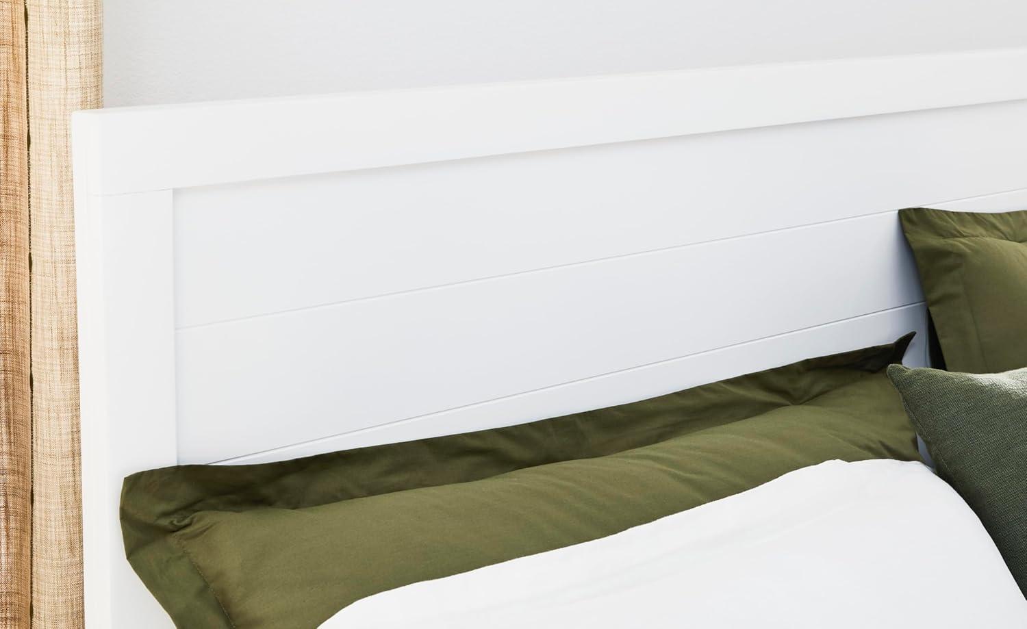 imageSignature Design by Ashley Binterglen Casual Twin Panel Bed Foundation or Box Spring Needed WhiteWhite