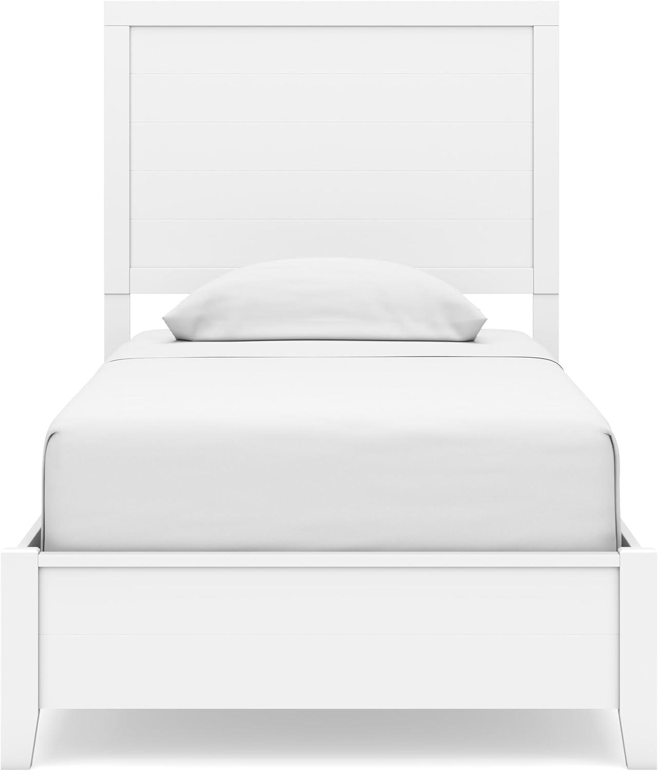 imageSignature Design by Ashley Binterglen Casual Twin Panel Bed Foundation or Box Spring Needed WhiteWhite