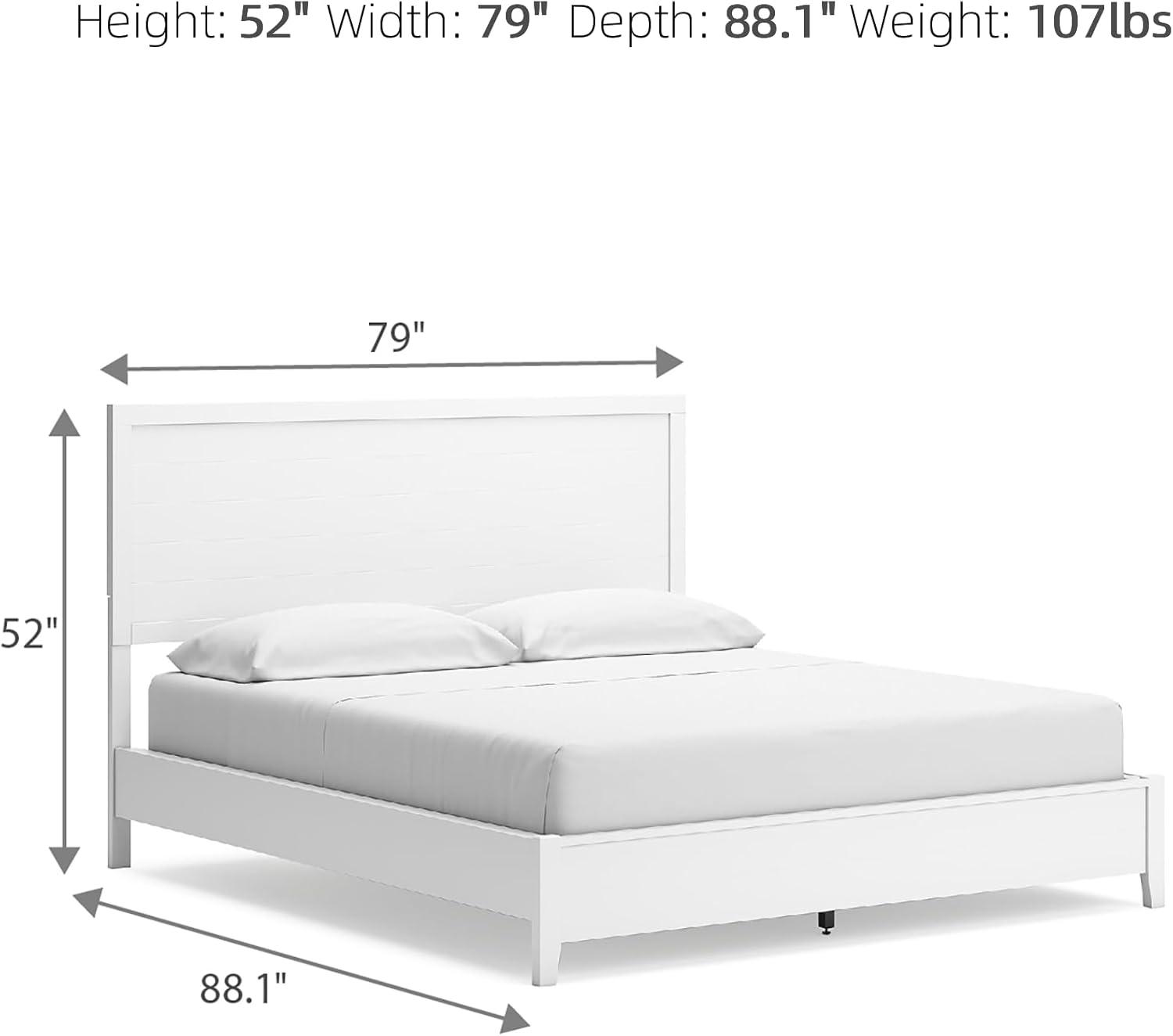 imageSignature Design by Ashley Binterglen Casual Twin Panel Bed Foundation or Box Spring Needed WhiteWhite