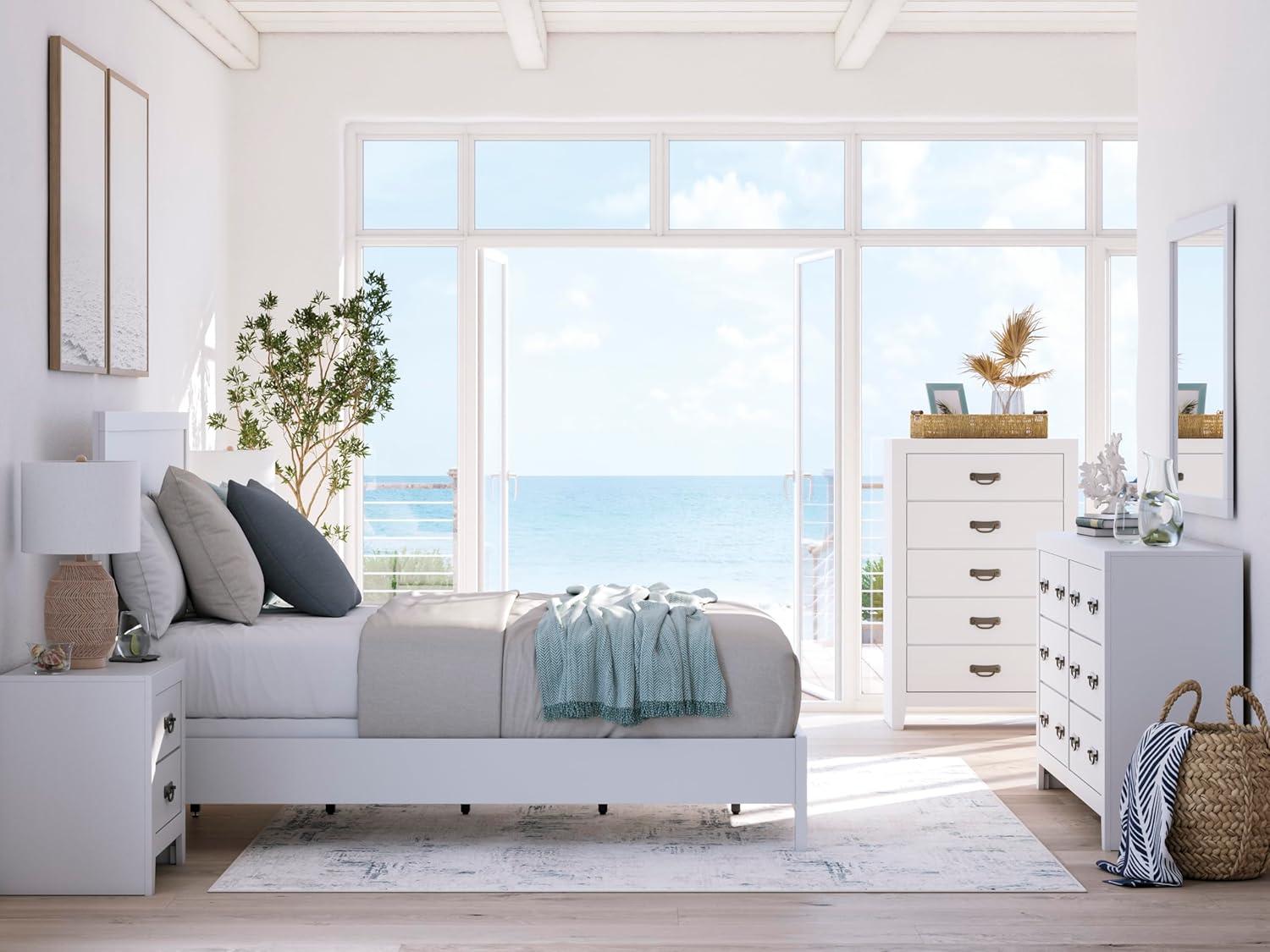 imageSignature Design by Ashley Binterglen Casual Twin Panel Bed Foundation or Box Spring Needed WhiteWhite