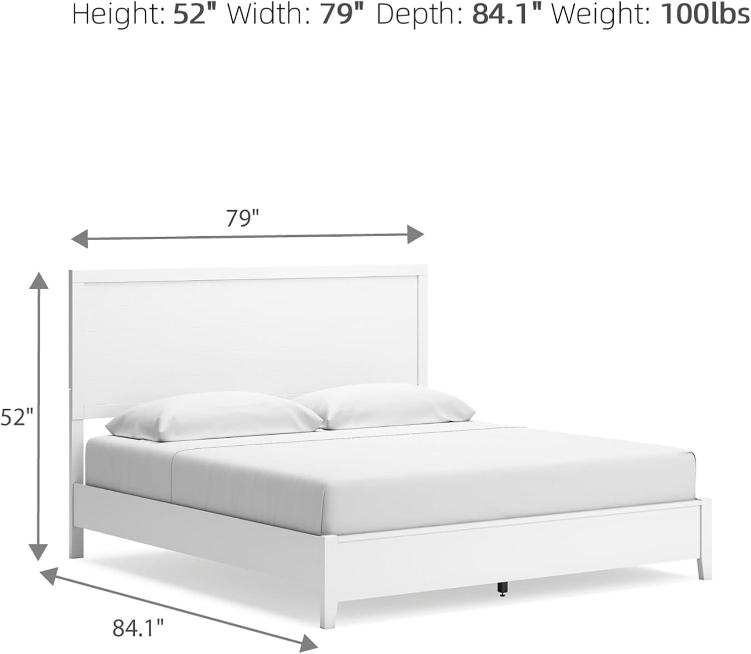 imageSignature Design by Ashley Binterglen Casual Twin Panel Bed Foundation or Box Spring Needed WhiteWhite