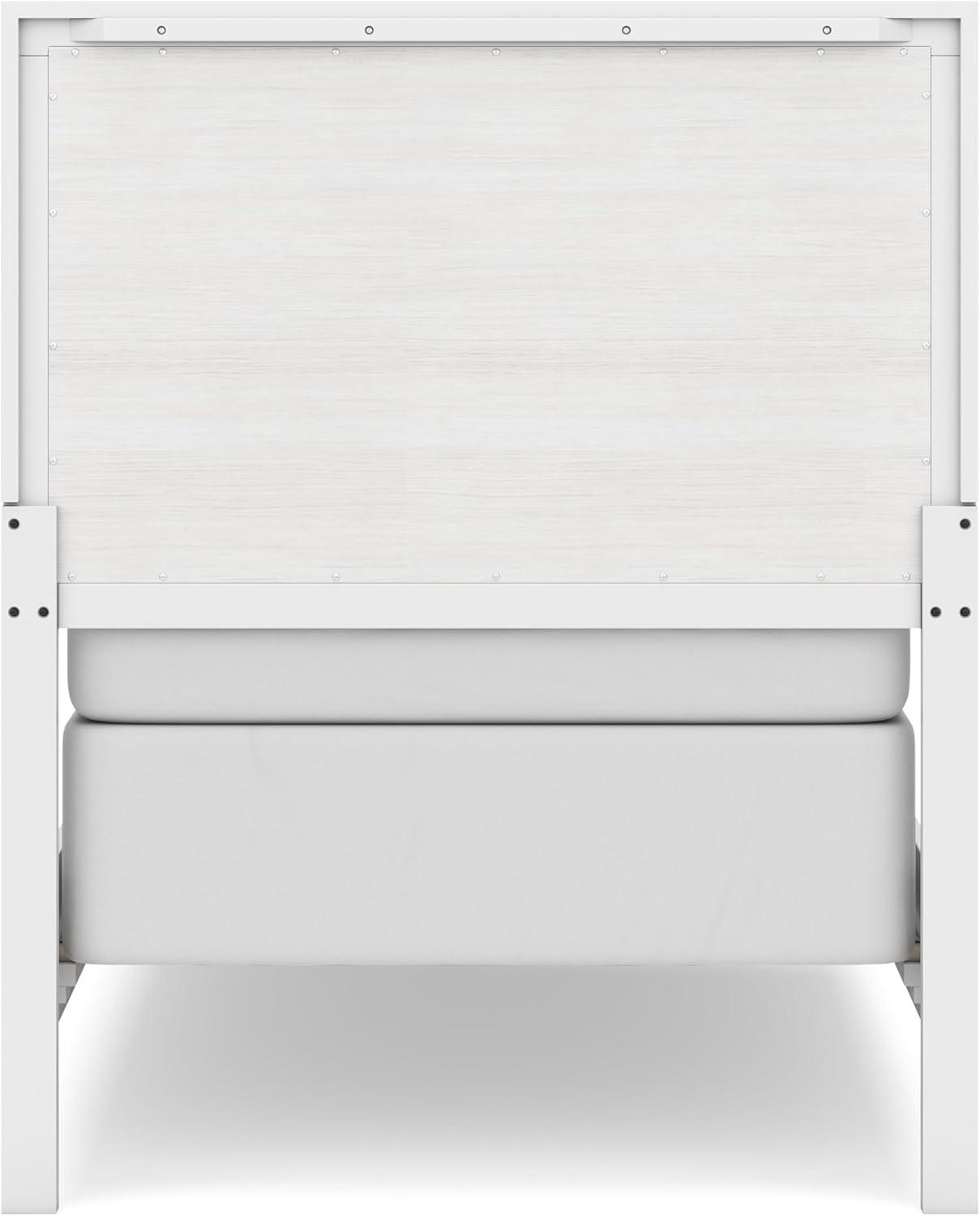 imageSignature Design by Ashley Binterglen Casual Twin Panel Bed Foundation or Box Spring Needed WhiteWhite