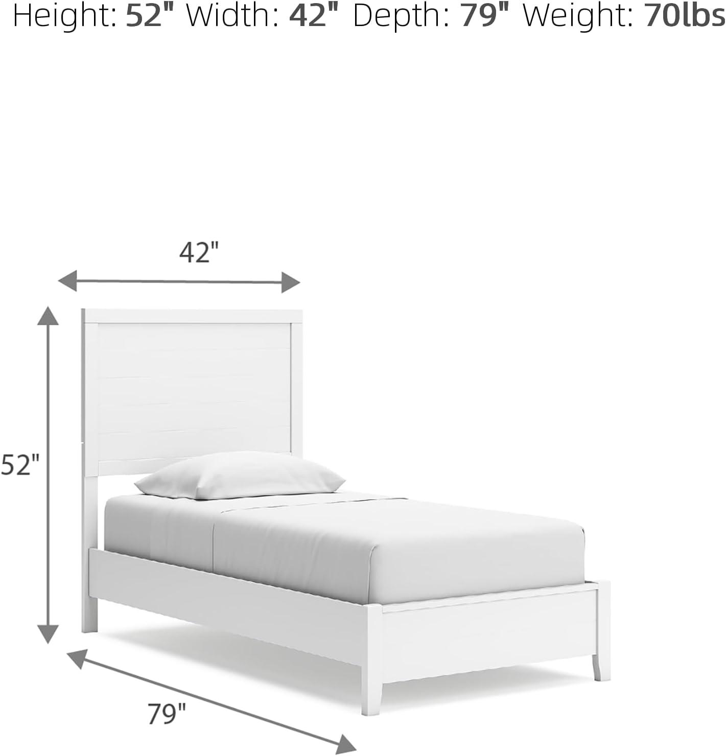 imageSignature Design by Ashley Binterglen Casual Twin Panel Bed Foundation or Box Spring Needed WhiteWhite