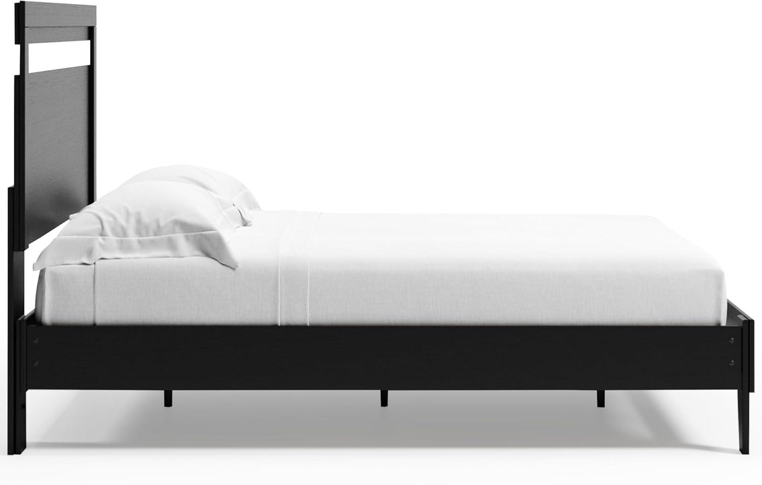 imageSignature Design by Ashley Calverson Modern Platform Bed Foundation or Box Spring Not Needed King Dark BrownDark Brown