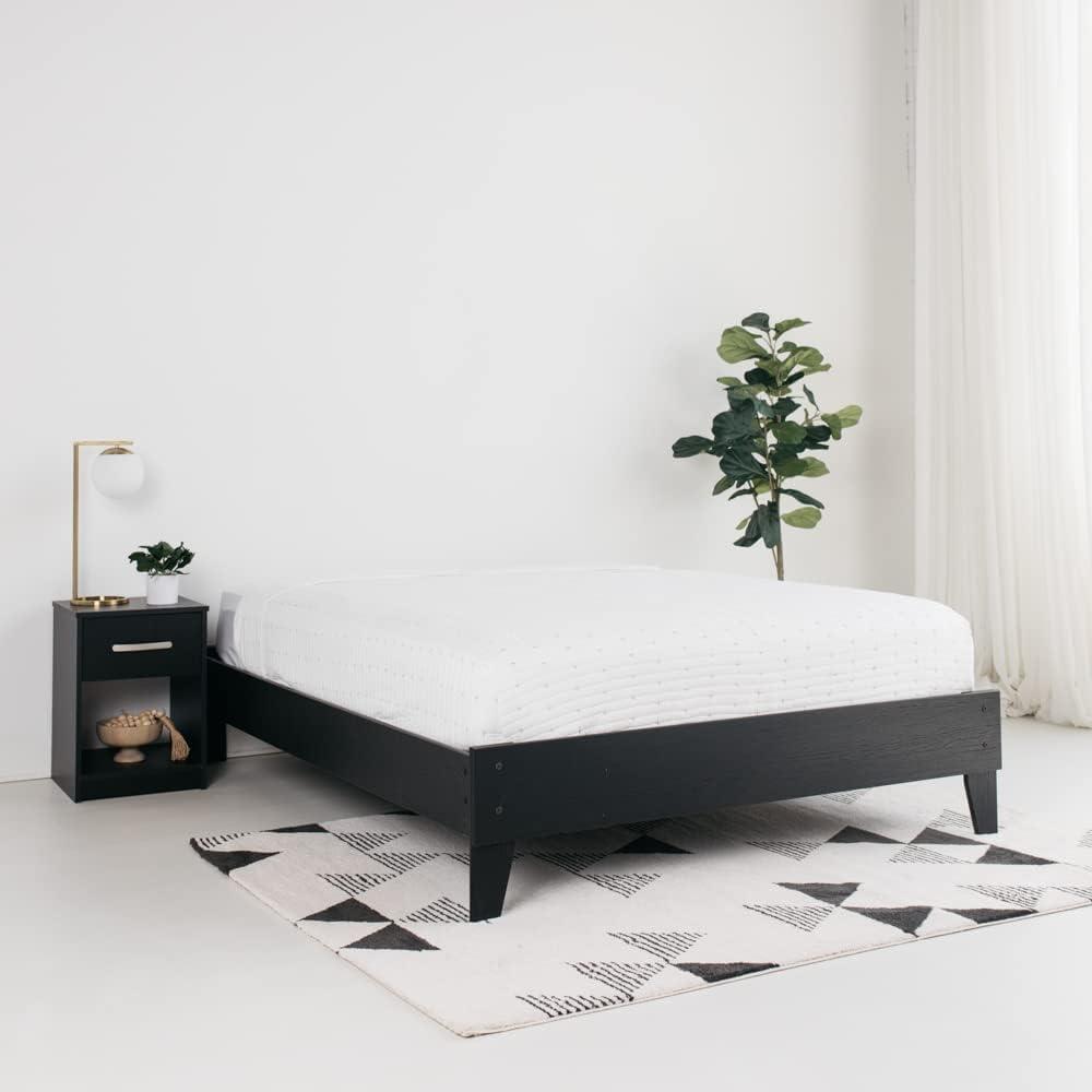 imageSignature Design by Ashley Calverson Modern Platform Bed Foundation or Box Spring Not Needed King Dark BrownDark Brown