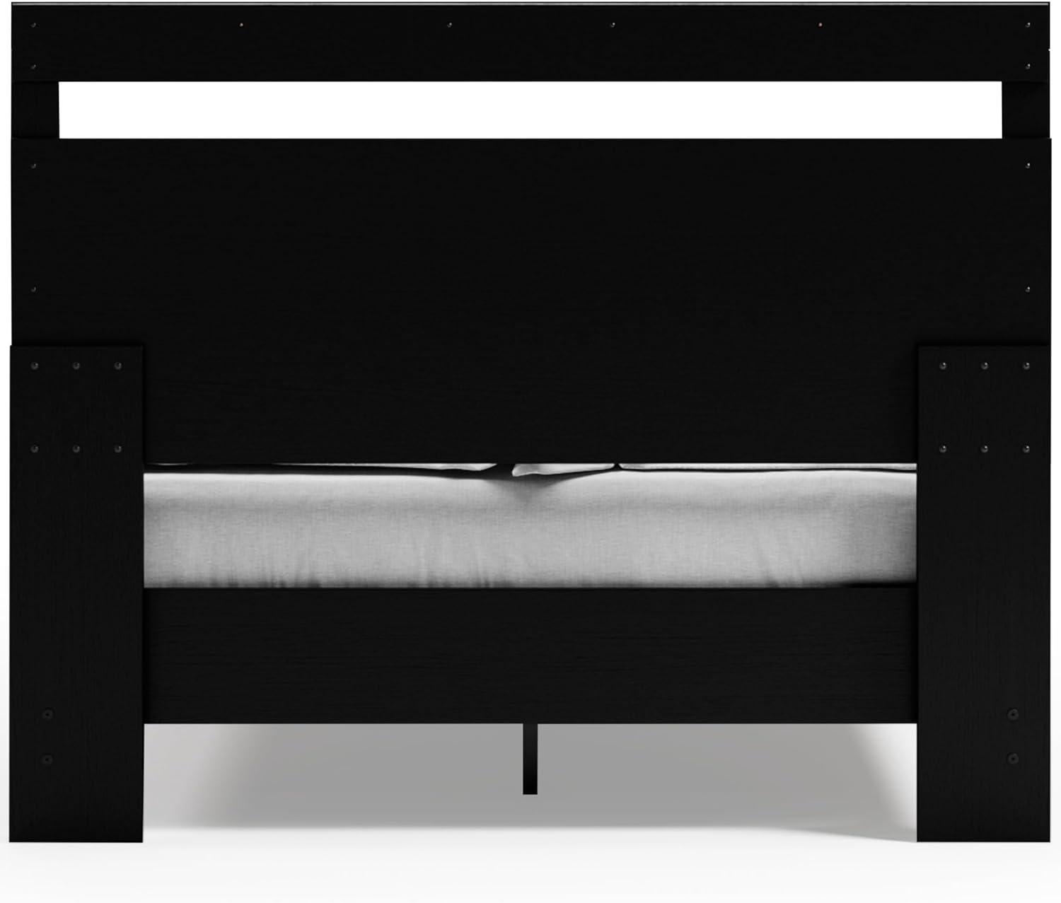 imageSignature Design by Ashley Calverson Modern Platform Bed Foundation or Box Spring Not Needed King Dark BrownDark Brown