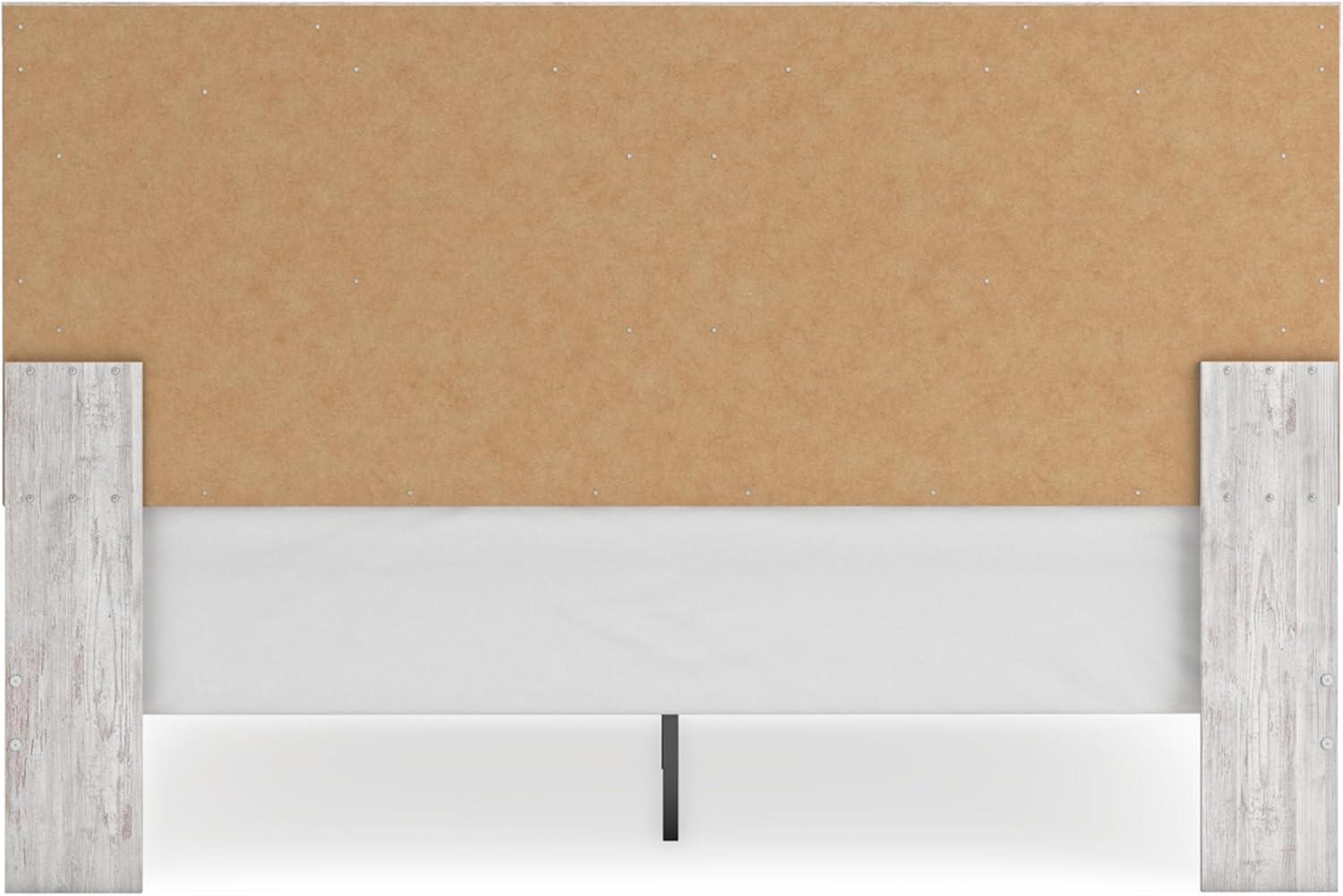 imageSignature Design by Ashley Cayboni Farmhouse Twin Panel Bed Foundation or Box Spring Needed WhitewashKing Panel Bed