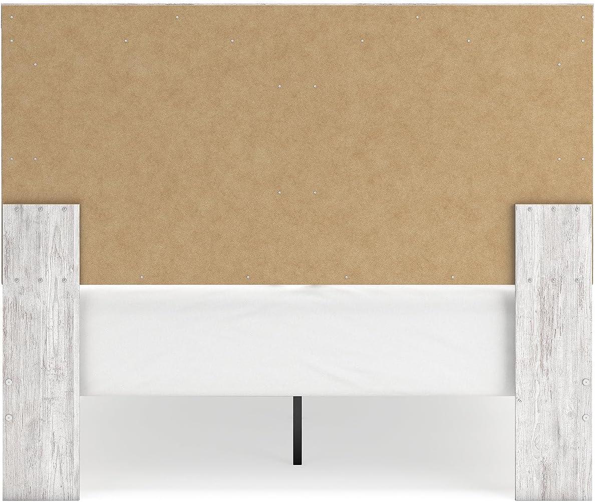 imageSignature Design by Ashley Cayboni Farmhouse Twin Panel Bed Foundation or Box Spring Needed WhitewashQueen Panel Bed