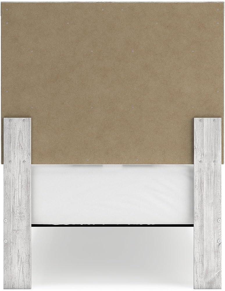 imageSignature Design by Ashley Cayboni Farmhouse Twin Panel Bed Foundation or Box Spring Needed WhitewashTwin Panel Bed