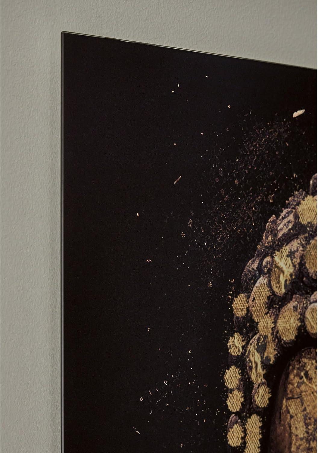 imageSignature Design by Ashley Caymoore Contemporary Rectangular Printed Buddha Wall Art 36 x 48 Inches Black amp Metallic